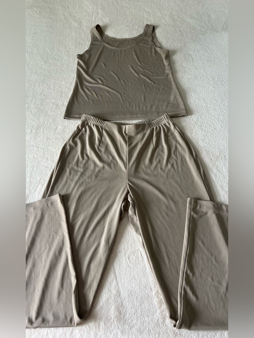 Chico's Taupe Tank Top & Lounge Pants Set